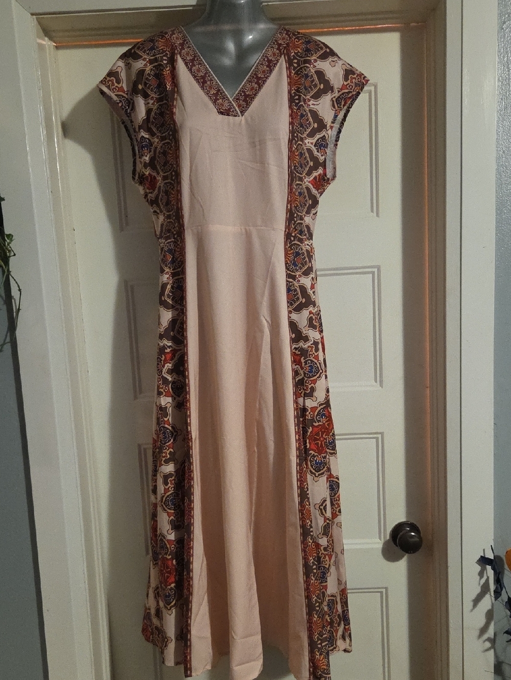 Bohemian Cream Maxi Dress